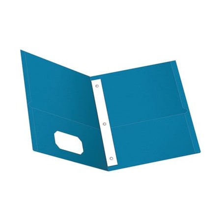 Tops Business Forms Oxford, Twin-Pocket Folders With 3 Fasteners, Letter, 1/2in Capacity, Light Blue, 25PK 57701